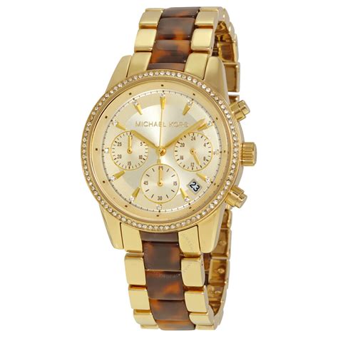 Michael Kors MK6322 Women's Ritz Chrono Gold